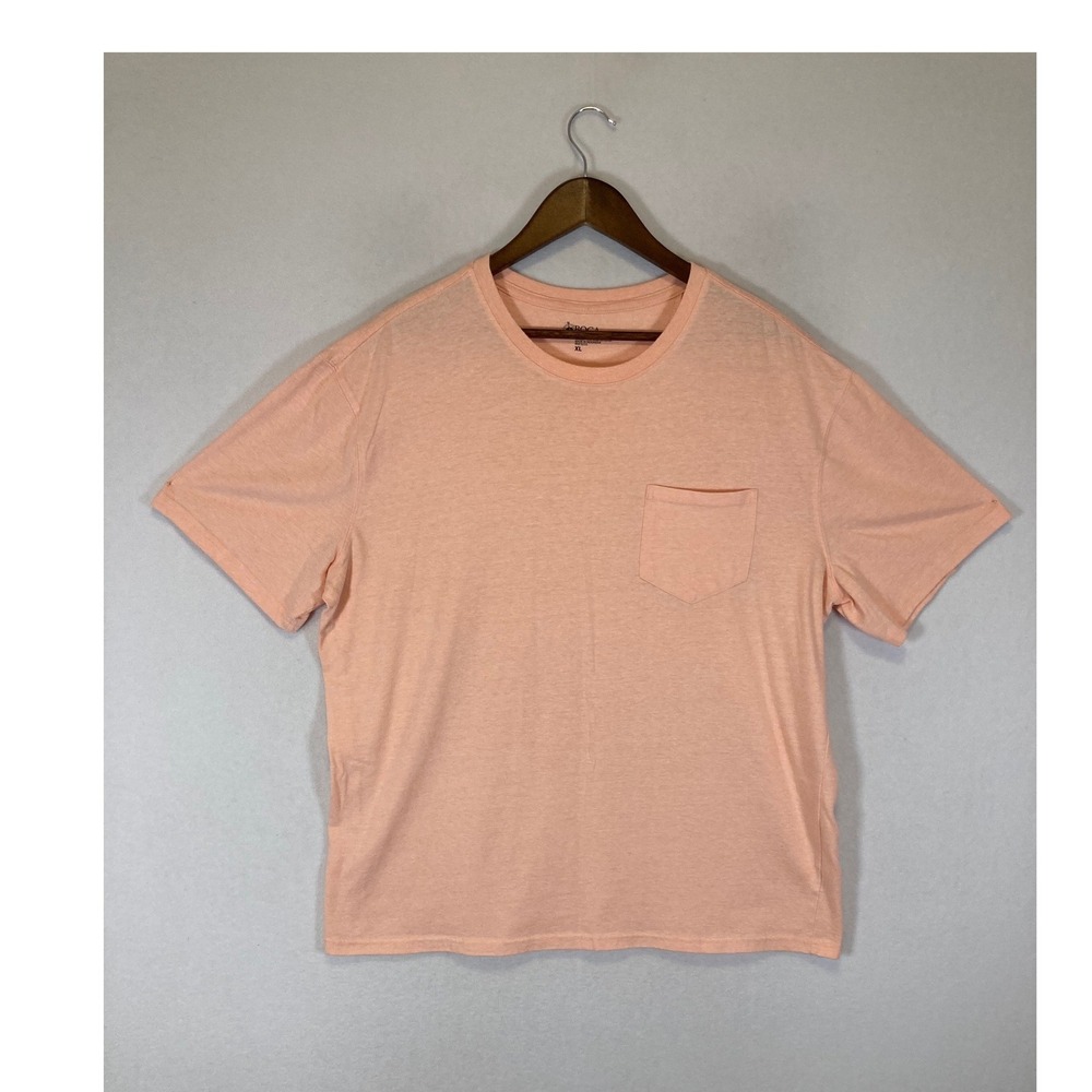 Coastal Casual Boca Classics Mens XL Peach Heather Short Sleeve Pocket T-Shirt